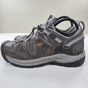 Keen Atlanta Cool II Steel Toe Utility Shoe in Gargoyle Blue Fog Women's Size 8